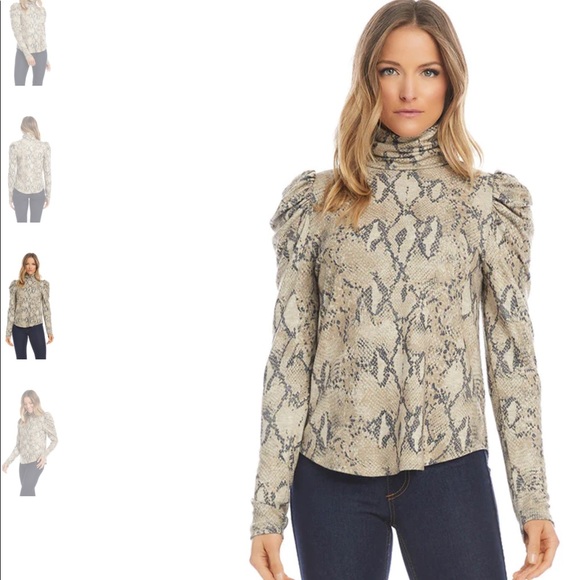 Karen Kane metallic animal print top NWT size medium - Picture 8 of 10